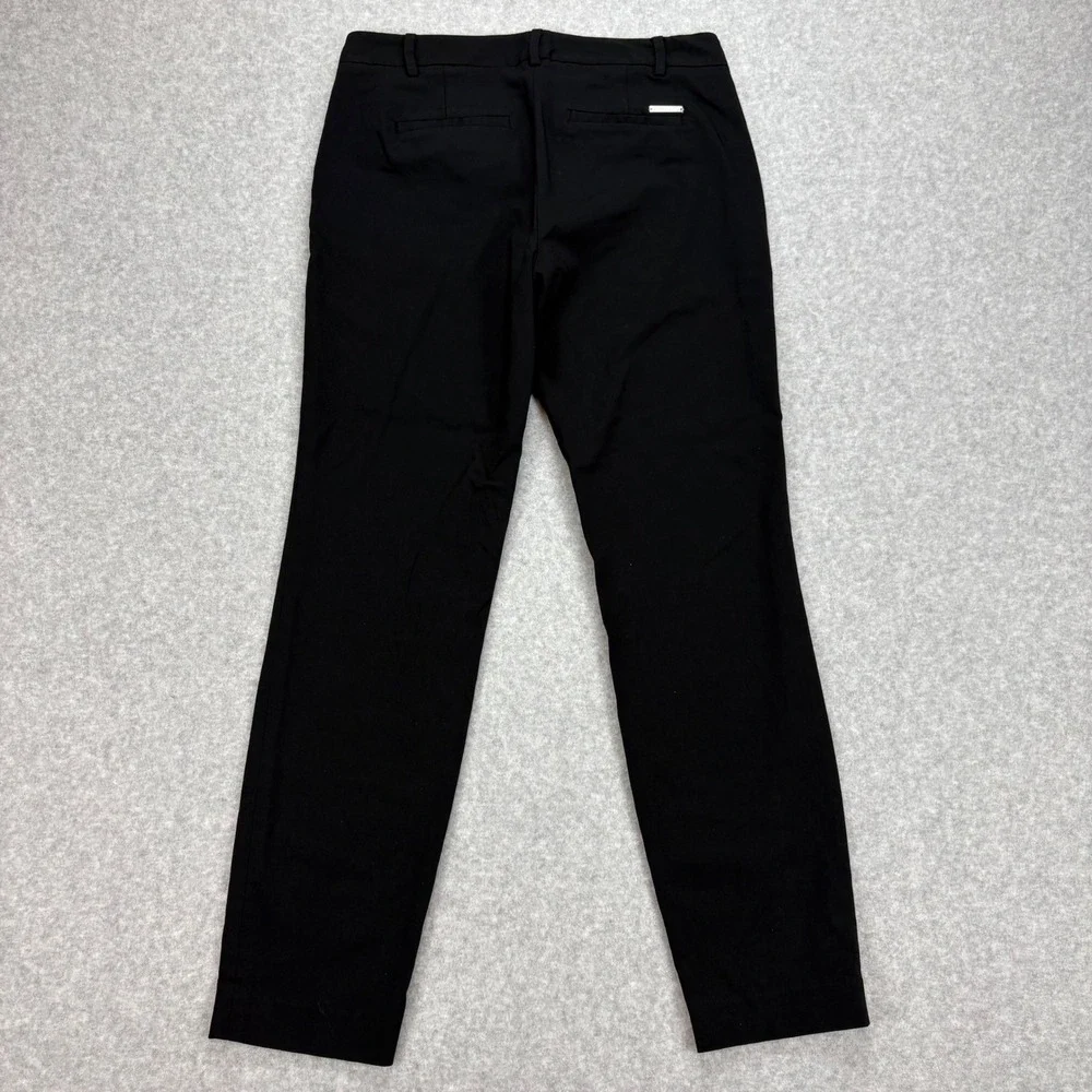 Michael Kors Dress Pants Womens Size 4 Black Tapered Ankle Stretch Slacks Career